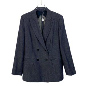 Max Mara Wool Womens Double Breasted Blazer 44